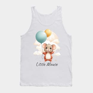 Little Mouse fly with balloon Tank Top